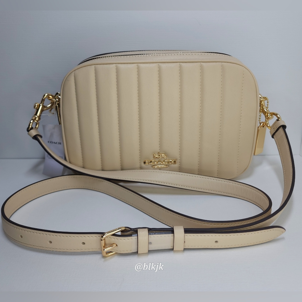 Coach Jes Quilted Leather Crossbody With Gold  Hardware *Ivory* NWT